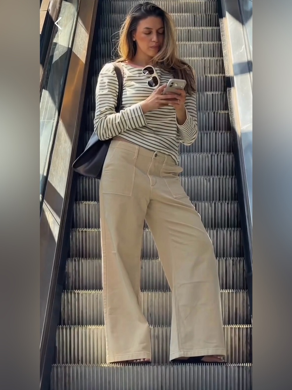 Wide leg knit flex pants